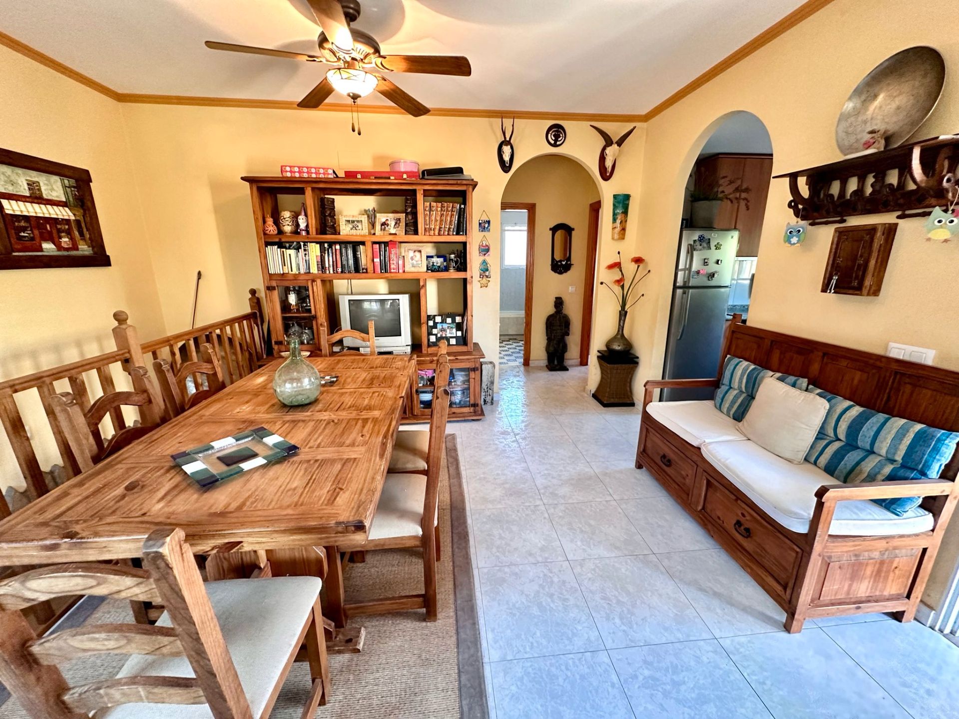 Dining room of Single-family semi-detached for sale in Busot  with Private garden, Storage room and Furnished
