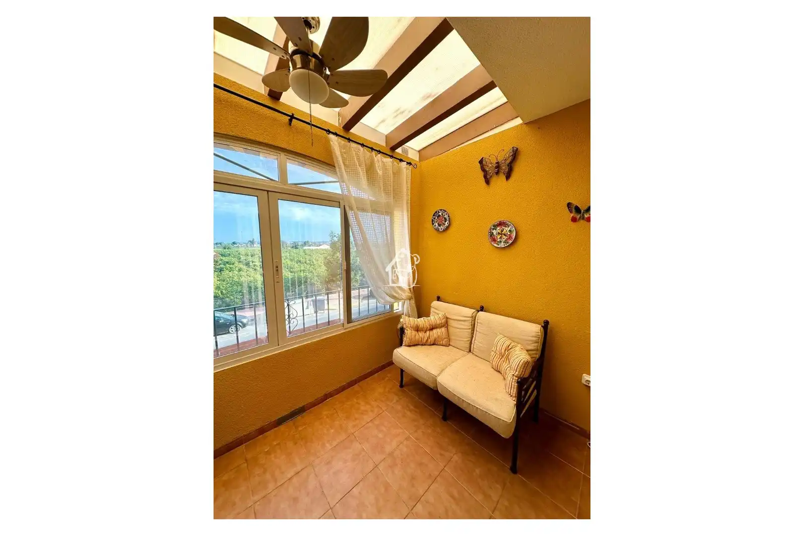 Terraza de Apartamento de alquiler en Daya Nueva con Aire acondicionado, Terraza y Piscina