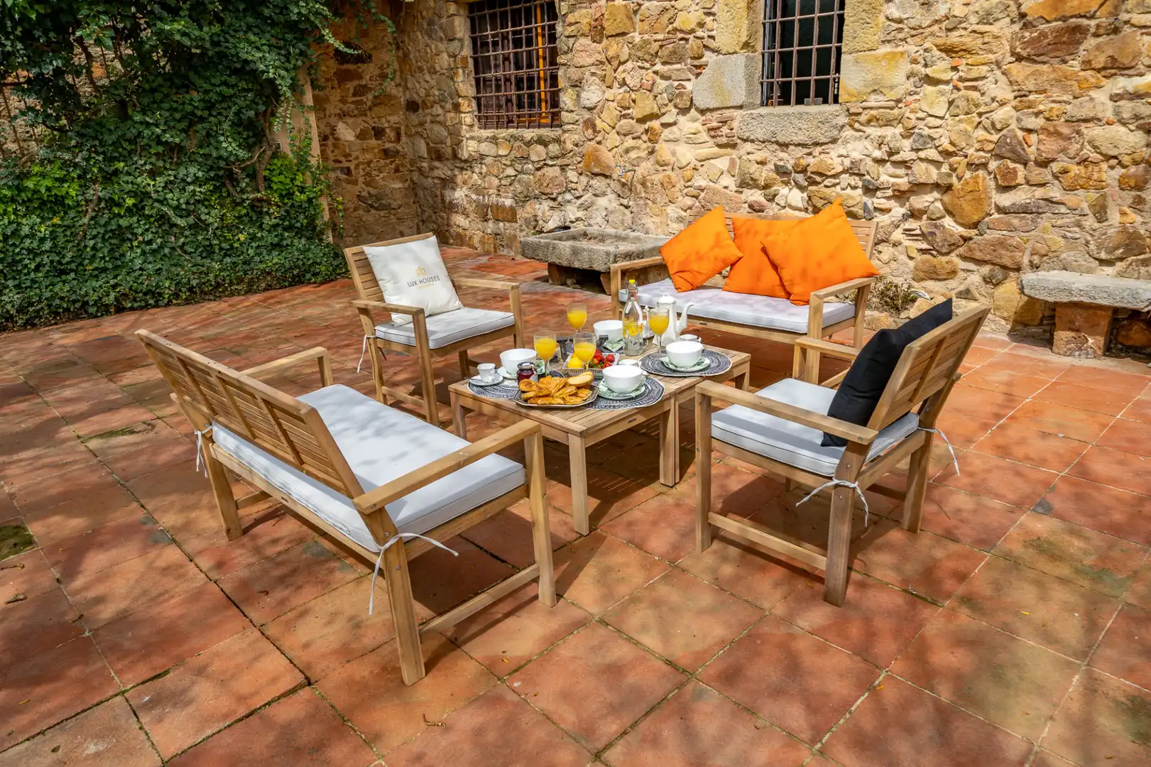 Terraza de Finca rústica en venta en Llagostera con Aire acondicionado, Calefacción y Terraza