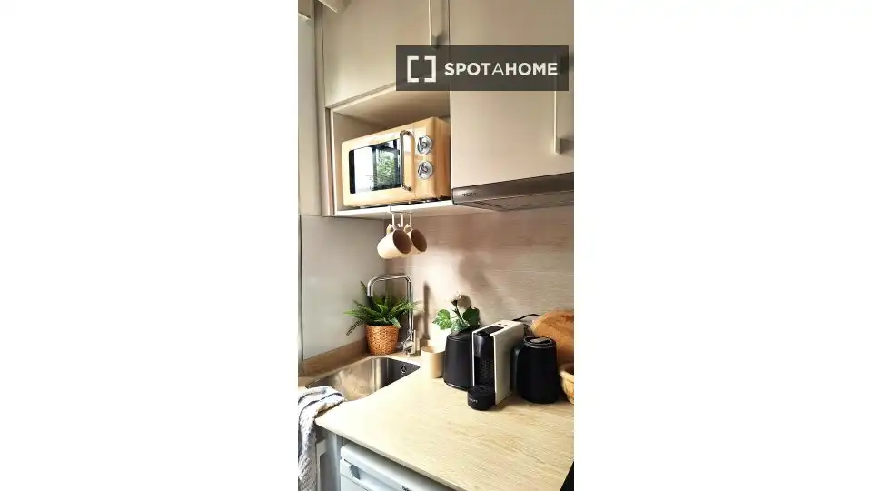 Kitchen of Study for share in Sevilla  with Air Conditioner, Heating and Terrace