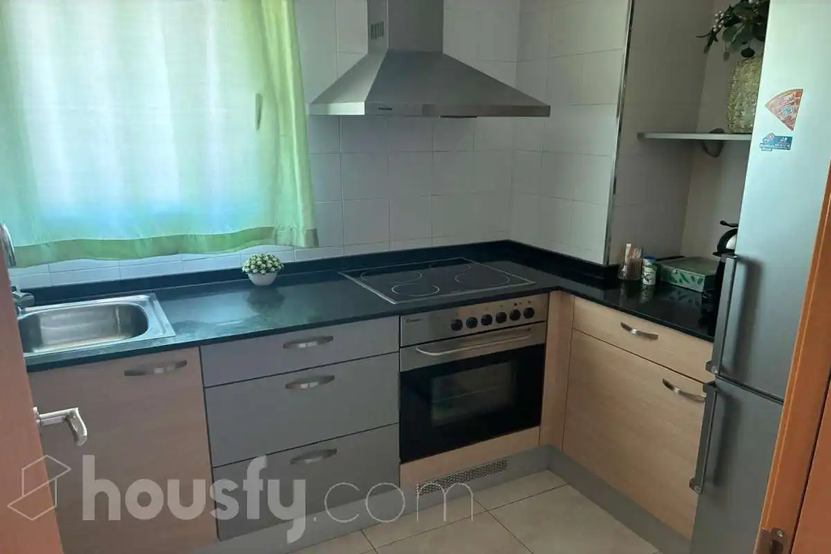 Cuina de Pis de lloguer en Manresa amb Aire condicionat i Moblat