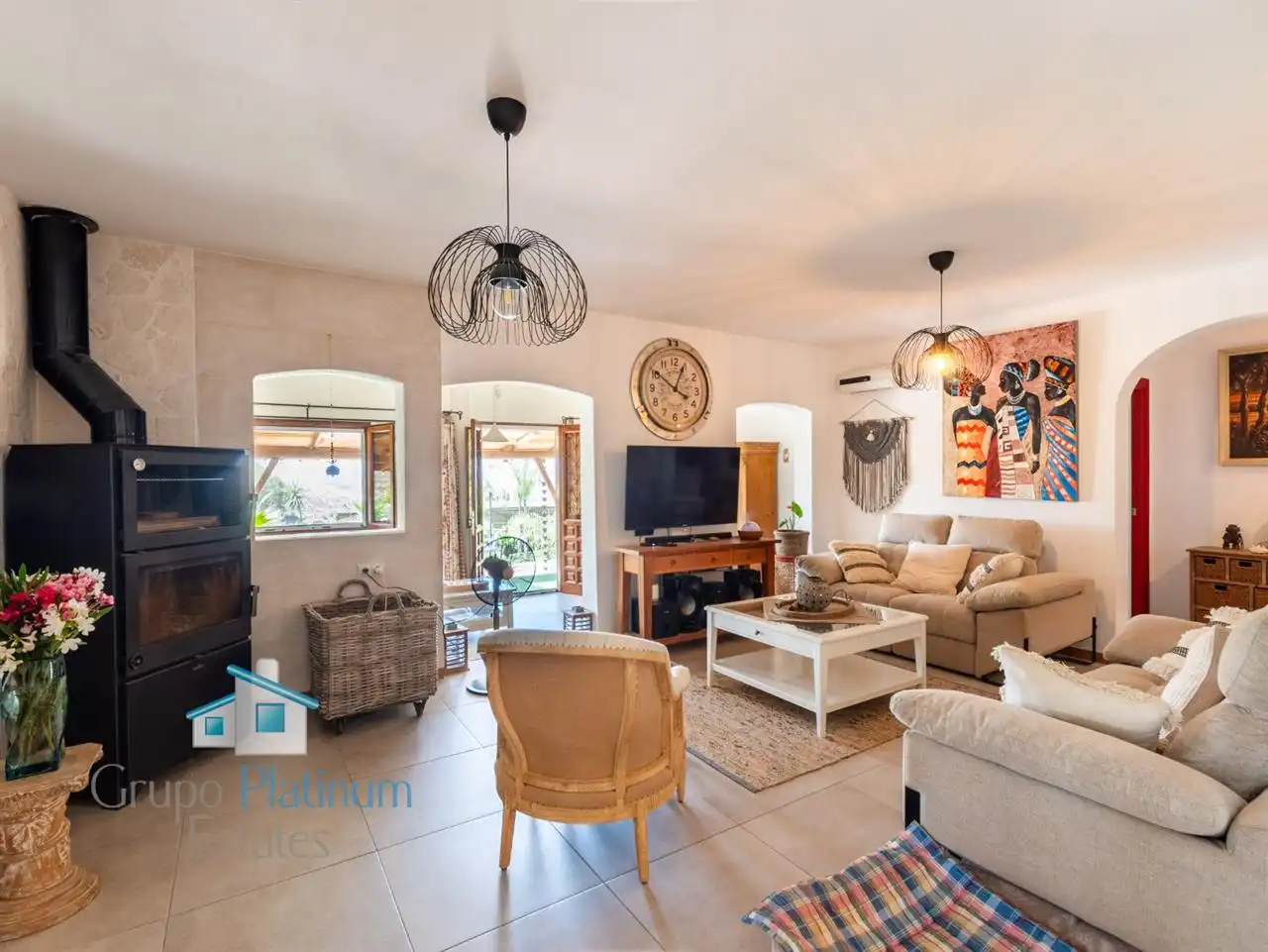 Sala d'estar de Casa o xalet en venda en Albox amb Aire condicionat, Jardí privat i Traster
