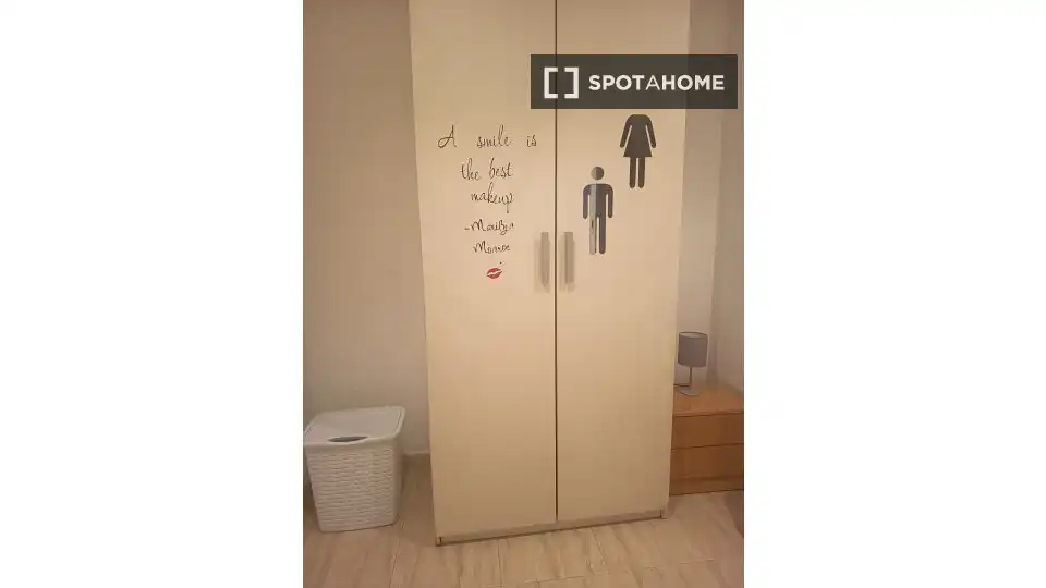 Habitación de Piso para compartir en Barcelona con Aire acondicionado, Calefacción y Amueblado