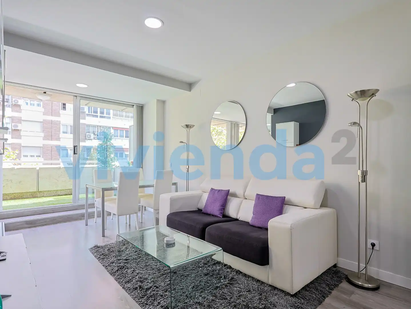 Wohnzimmer von Wohnung zur Miete in Madrid mit Klimaanlage, Heizung und Terrasse