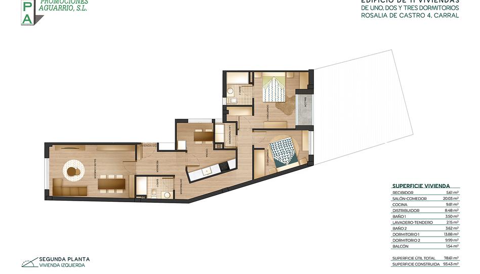 Foto 0 de Promoció EDIFICIO EN C/ROSALIA DE CASTRO 4 – CARRAL