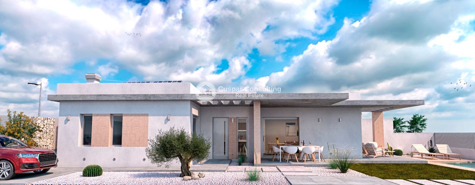 Exterior view of Single-family semi-detached for sale in San Javier  with Heating, Private garden and Terrace