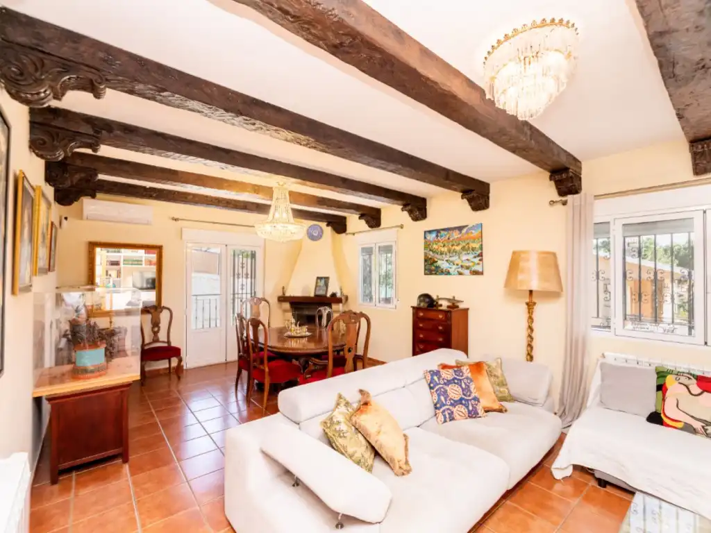 Sala de estar de Casa o chalet en venta en Galapagar con Jardín privado, Terraza y Trastero