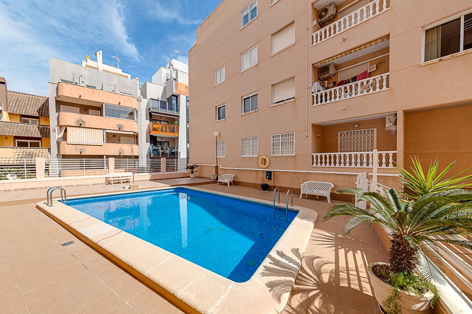 Swimming pool of Study for sale in Torrevieja  with Air Conditioner, Balcony and Community pool