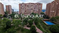 Exterior view of Flat to rent in  Madrid Capital  with Air Conditioner, Parquet flooring and Swimming Pool