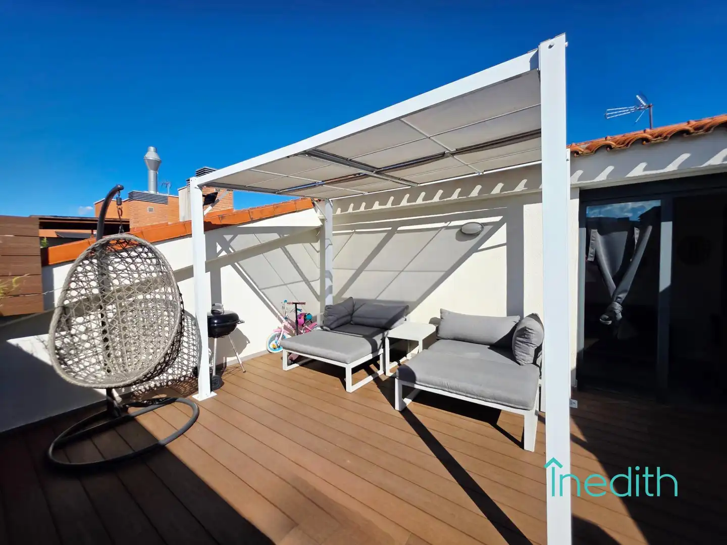 Terrace of Flat for sale in Castelldefels  with Air Conditioner, Heating and Private garden