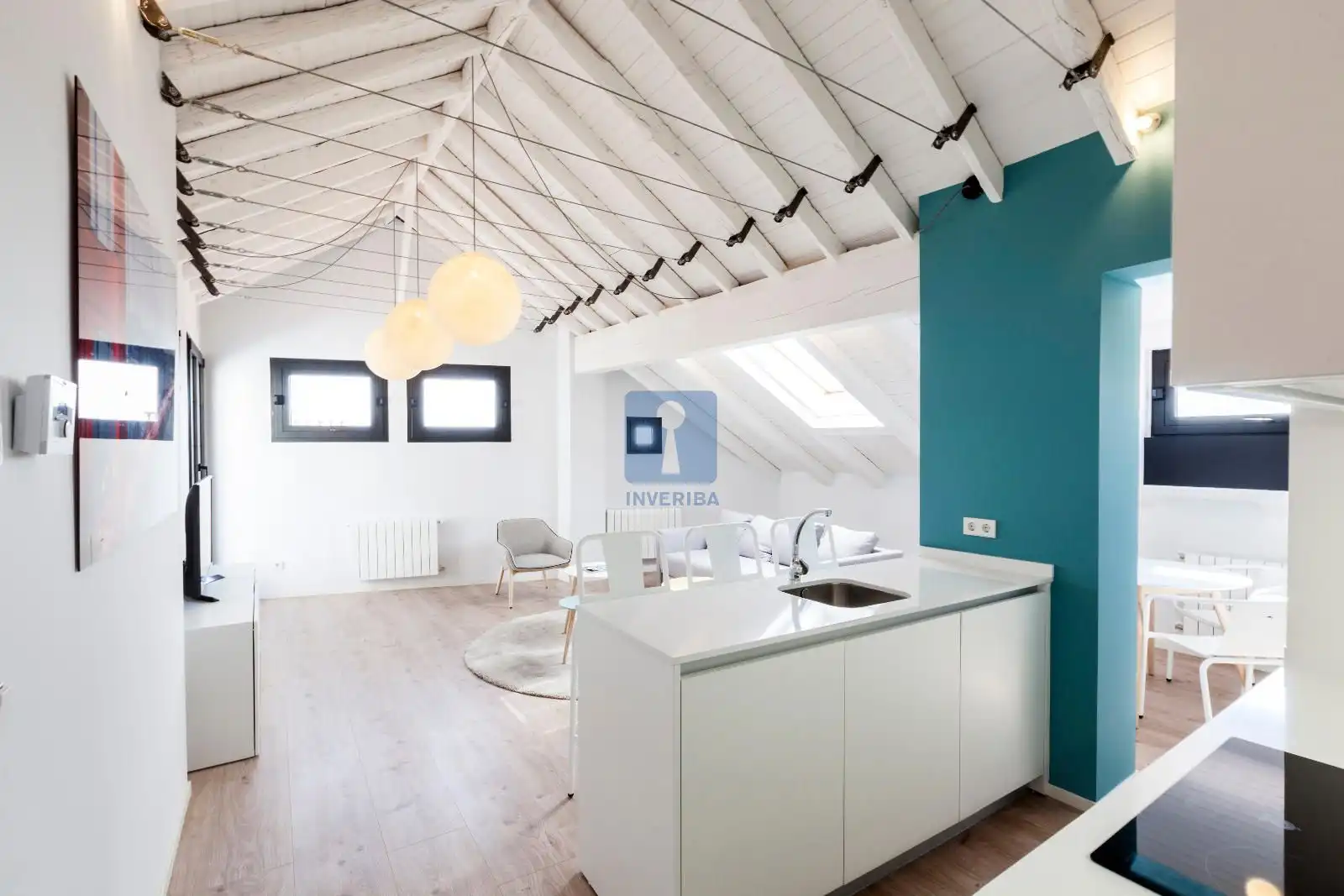Kitchen of Attic for rent in Madrid  with Air Conditioner, Heating and Parquet flooring