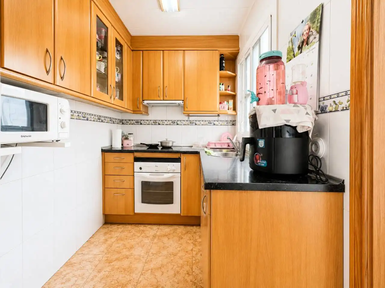 Kitchen of Flat for sale in Badalona  with Air Conditioner, Heating and Parquet flooring