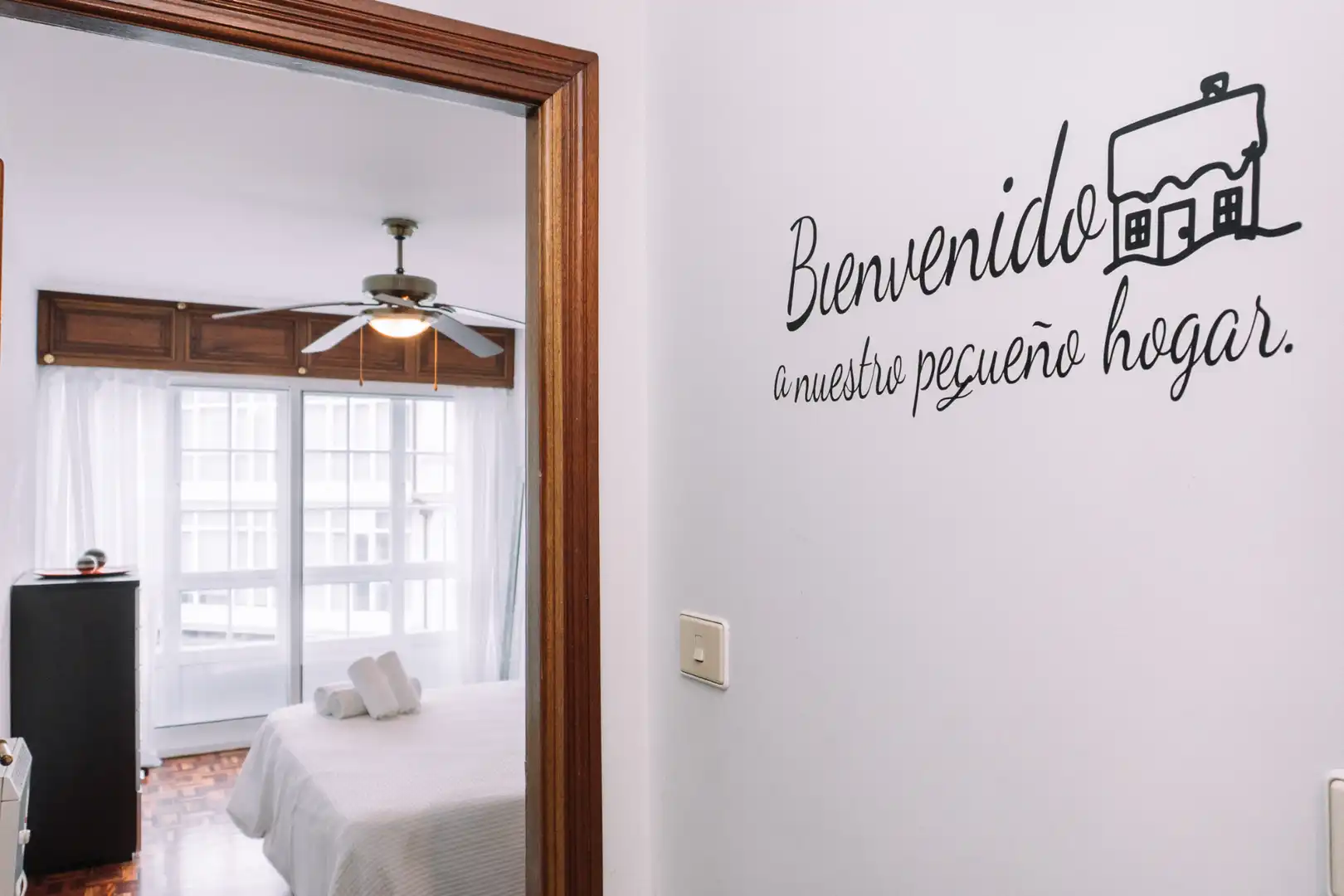 Bedroom of Flat for rent in Vigo   with Heating, Parquet flooring and Terrace