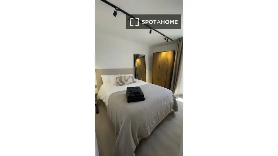 Schlafzimmer von Wohnung zur untervermieten in  Palma de Mallorca mit Klimaanlage, Terrasse und Möbliert