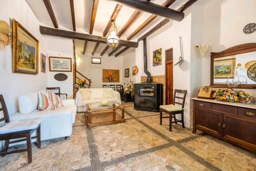 Sala de estar de Finca rústica en venta en Fornalutx con Jardín privado, Terraza y Trastero