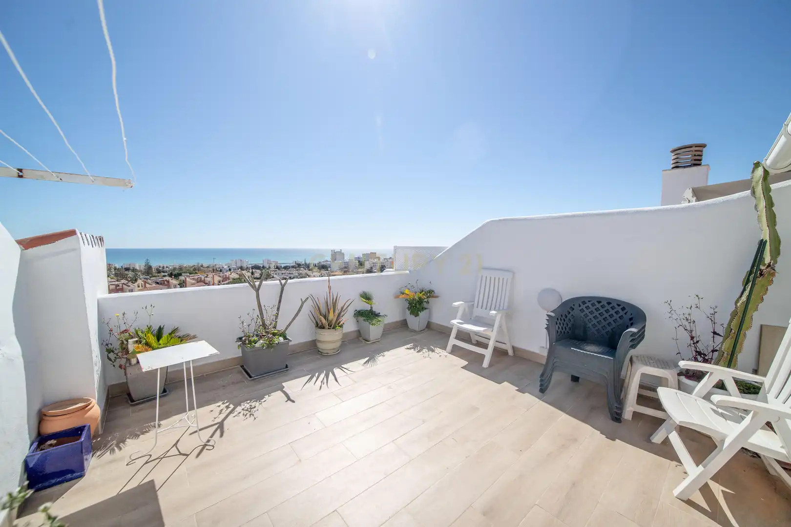 Terrace of Apartments for sale in Benalmádena  with Air Conditioner, Storage room and Swimming Pool