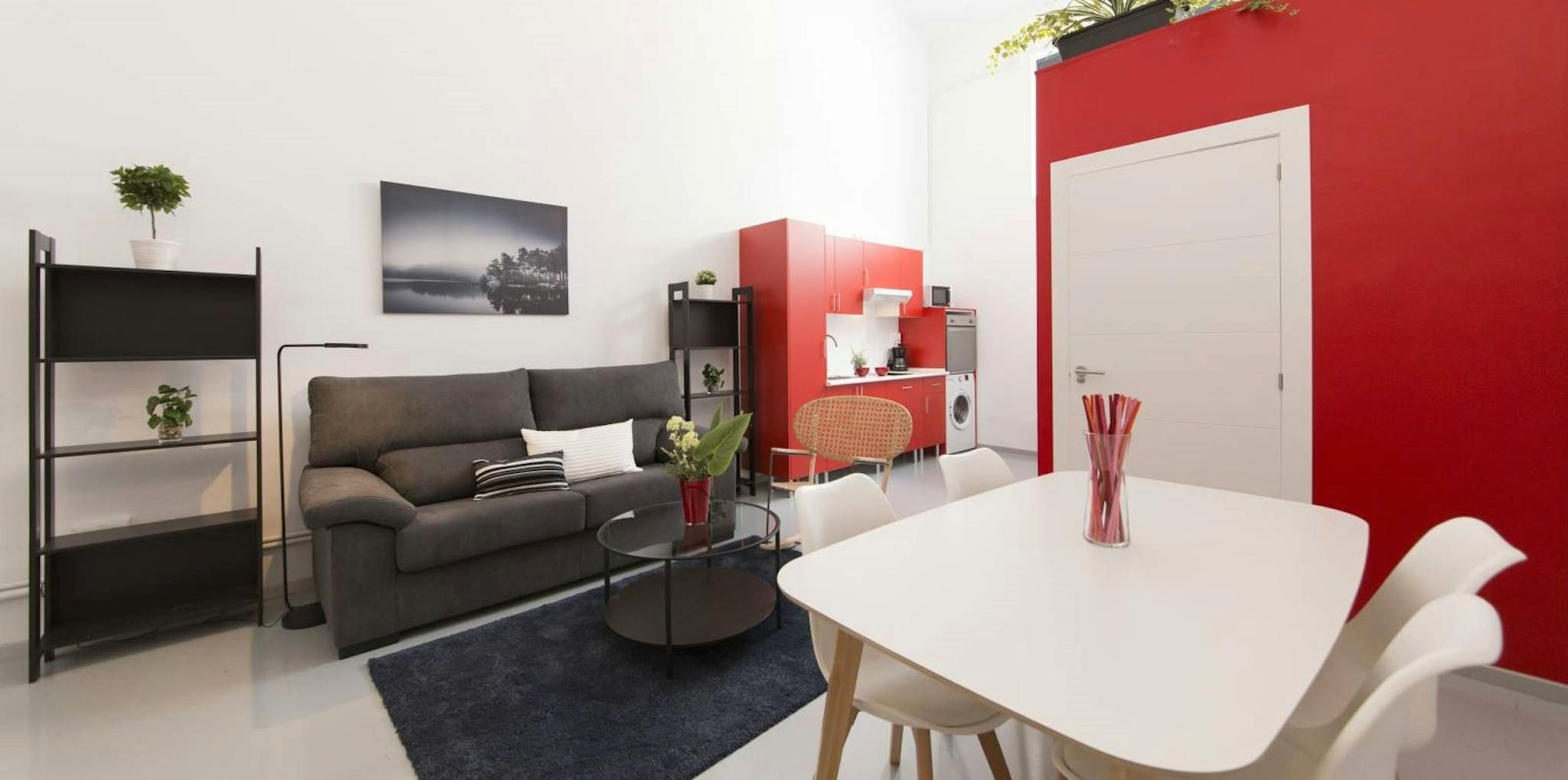 Sala d'estar de Pis de lloguer en  Madrid Capital amb Aire condicionat, Calefacció i Moblat