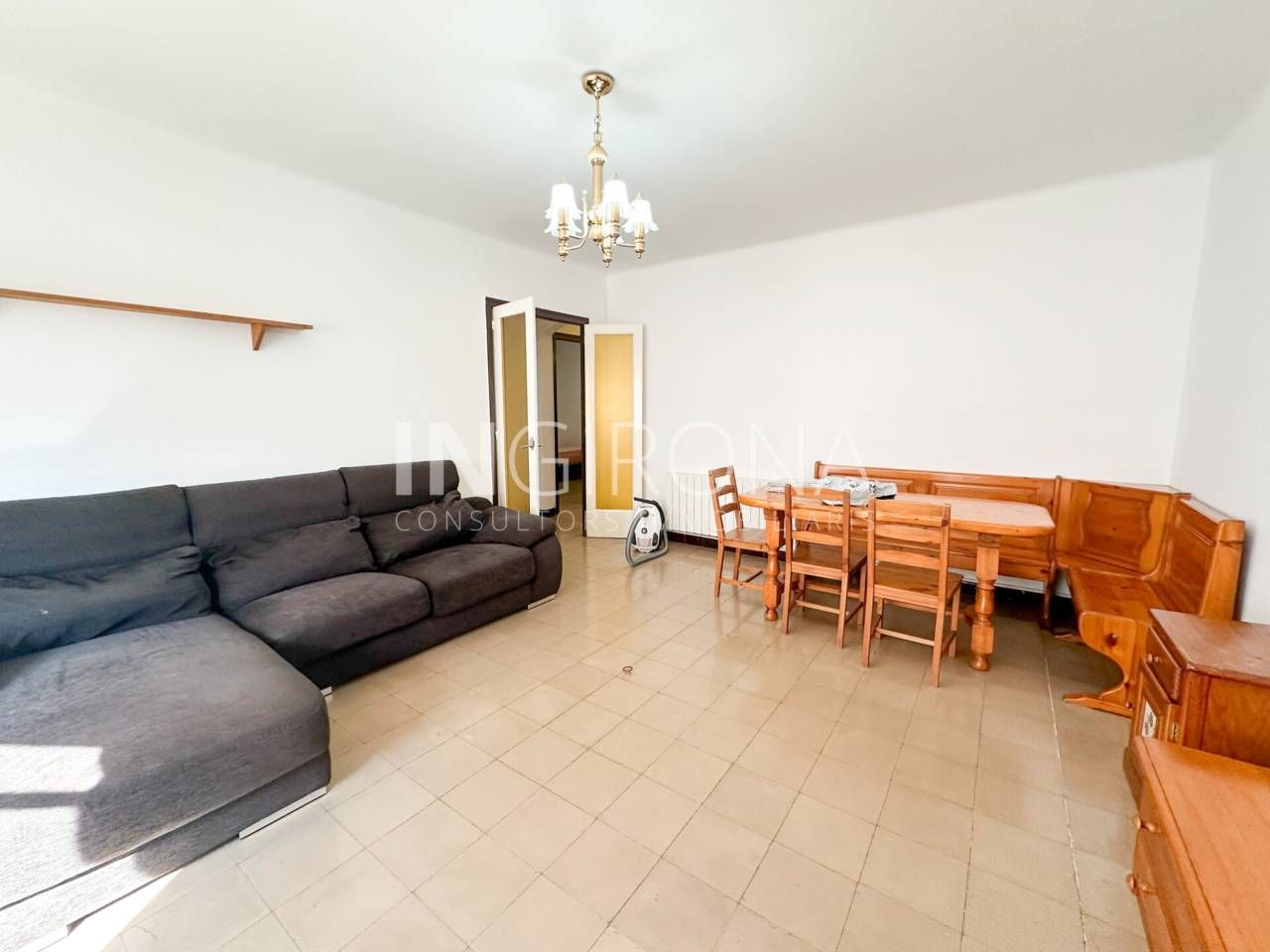Sala de estar de Piso de alquiler en Girona Capital con Calefacción y Amueblado