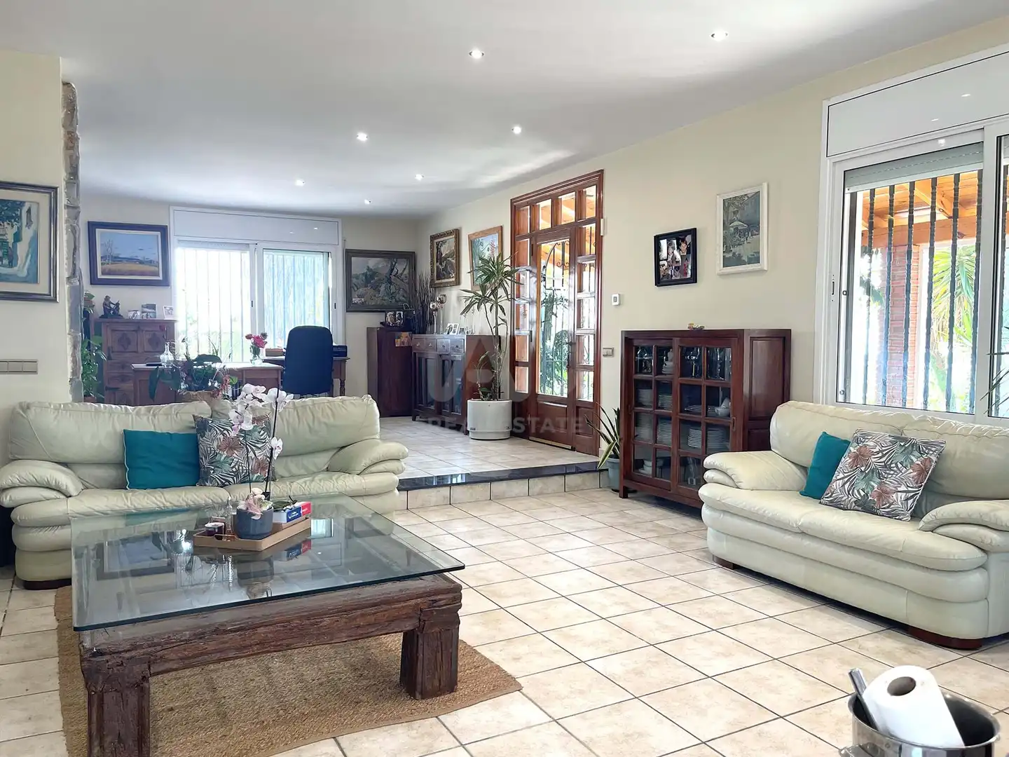 Living room of Houses for sale in Terrassa  with Heating, Terrace and Swimming Pool