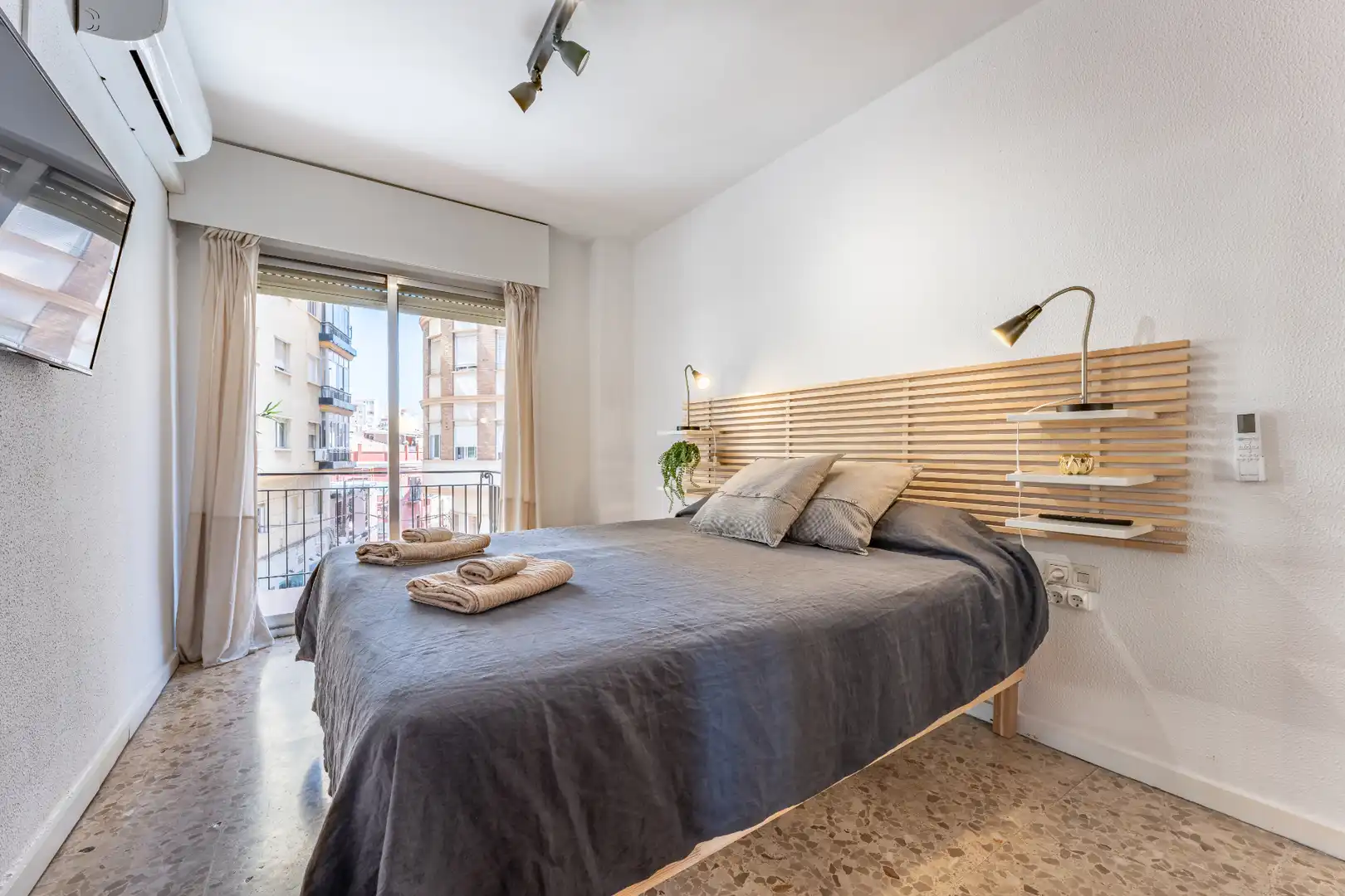 Schlafzimmer von Wohnung zum Verkauf in Málaga mit Klimaanlage, Heizung und Terrasse