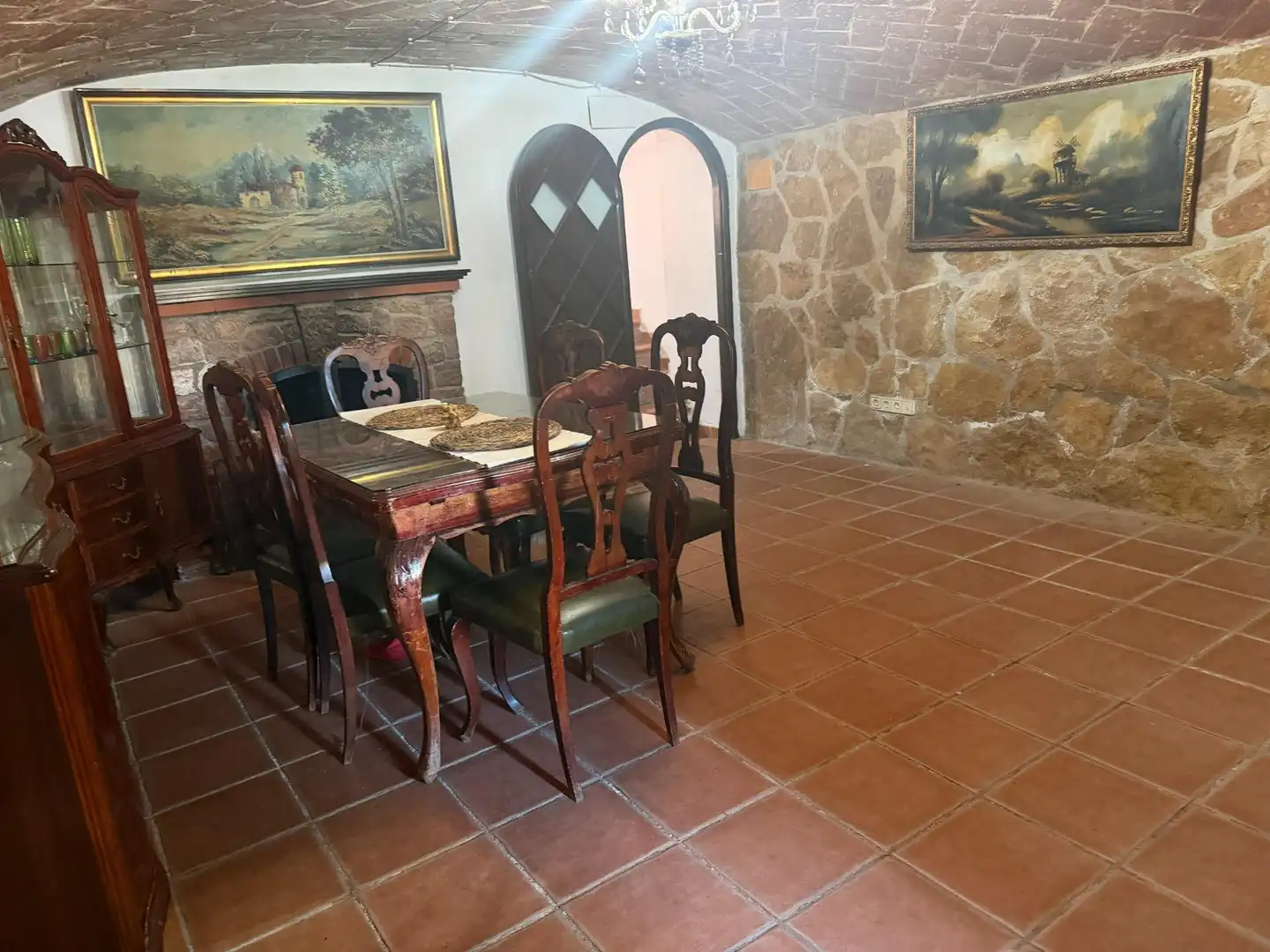 Menjador de Finca rústica en venda en Vacarisses amb Calefacció, Jardí privat i Terrassa