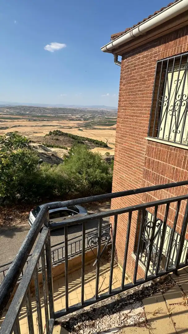 Balcony of Houses for sale in Ausejo  with Heating, Terrace and Furnished