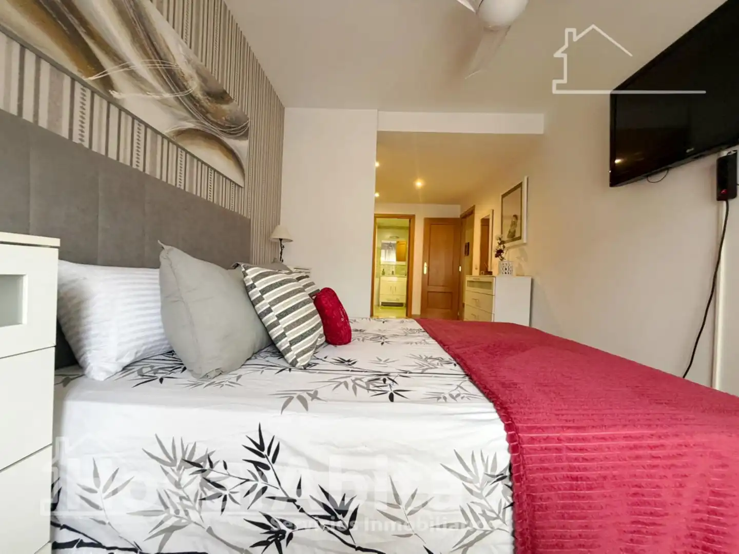 Schlafzimmer von Dachboden zum Verkauf in Vilamarxant mit Klimaanlage und Terrasse