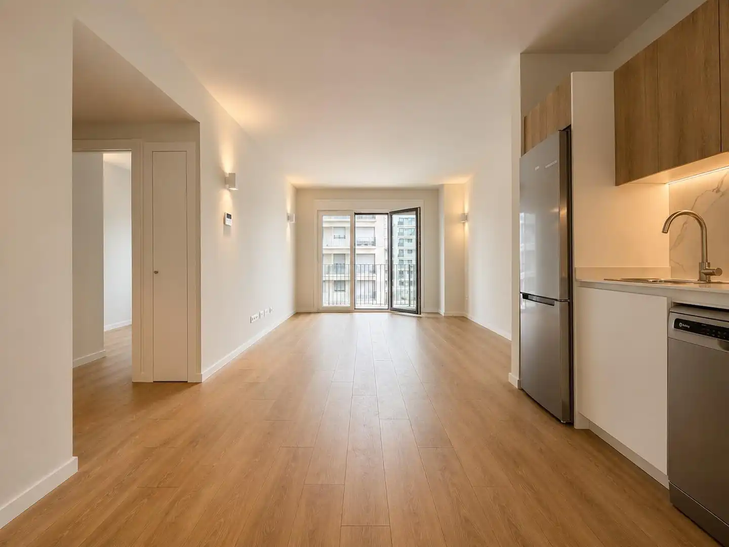 Wohnzimmer von Wohnung zur Miete in Terrassa mit Heizung, Parkett und Terrasse