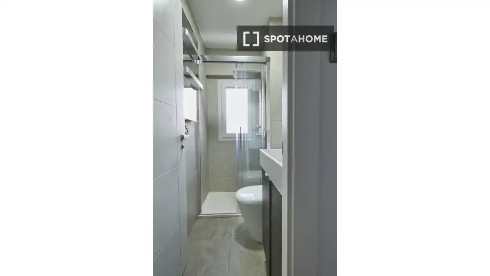 Bathroom of Flat for rent in Madrid  with Air Conditioner, Heating and Furnished