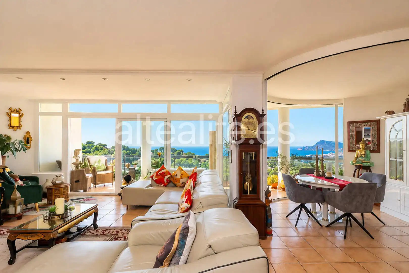 Sala d'estar de Apartament en venda en Altea amb Aire condicionat, Terrassa i Forn