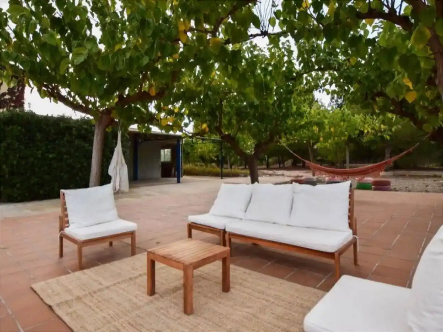 Terrassa de Finca rústica en venda en Santa Oliva amb Aire condicionat, Piscina i Balcó