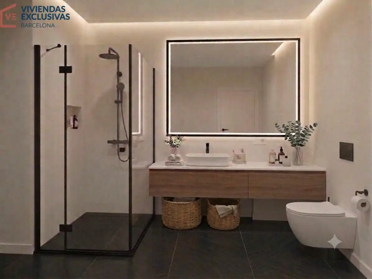 Baño de Dúplex en venta en Barcelona con Parquet, Balcón y Alarma