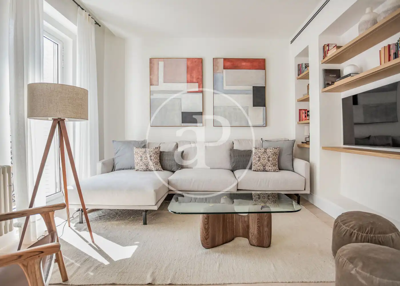 Wohnzimmer von Wohnung zur Miete in Barrio de Salamanca