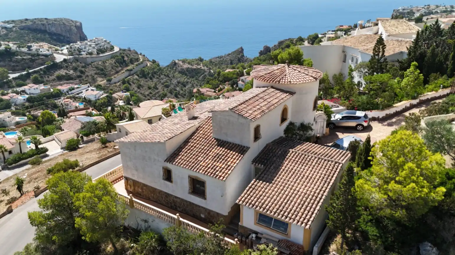 Vista exterior de Casa o chalet en venta en Benitachell / El Poble Nou de Benitatxell con Aire acondicionado, Calefacción y Jardín privado