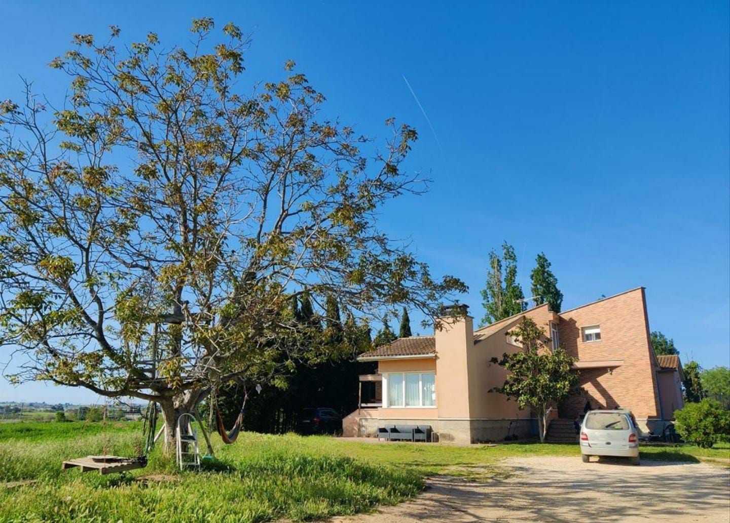 Exterior view of House or chalet for sale in Binéfar  with Air Conditioner, Heating and Private garden