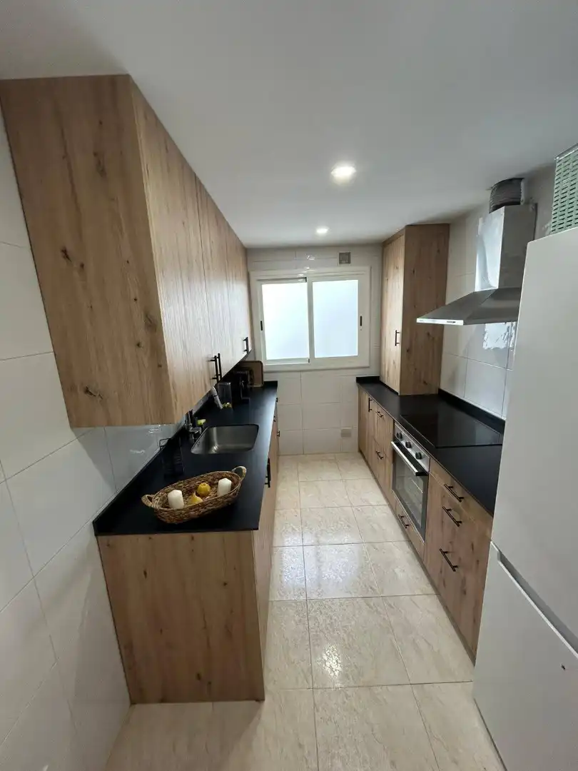 Kitchen of Flat for rent in Cunit  with Air Conditioner, Terrace and Furnished