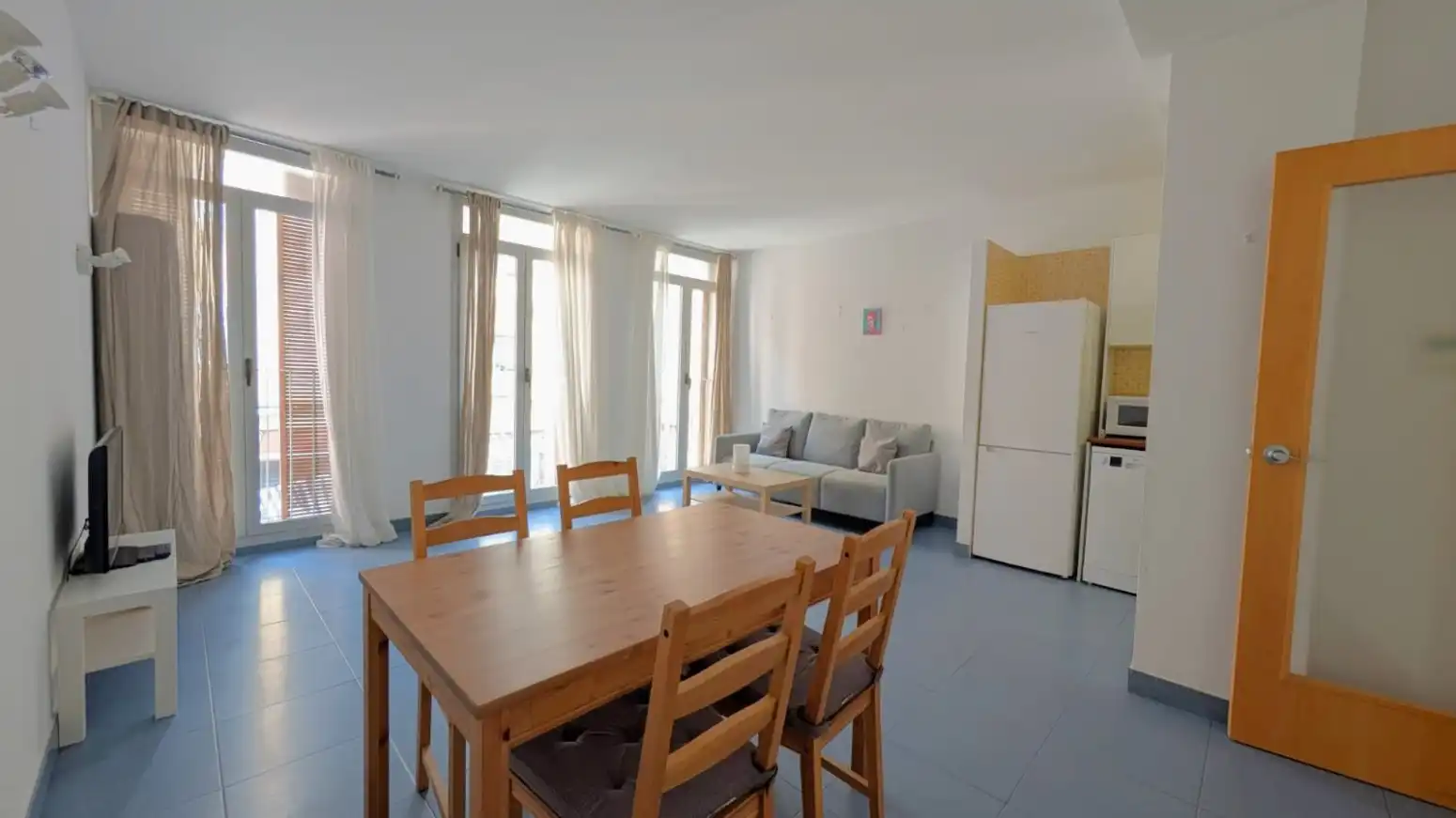 Dining room of Flat for rent in Valencia  with Air Conditioner, Heating and Terrace