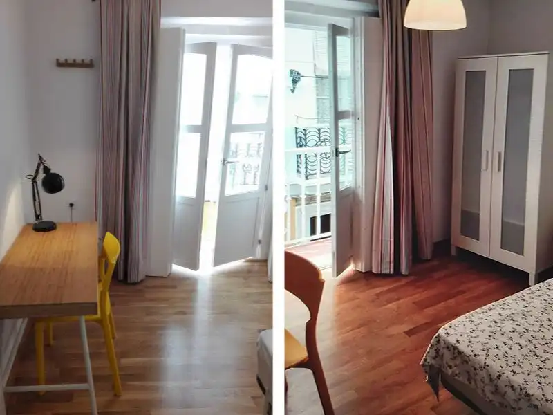 Dormitori de Pis de lloguer en Cádiz amb Parquet, Moblat i Forn
