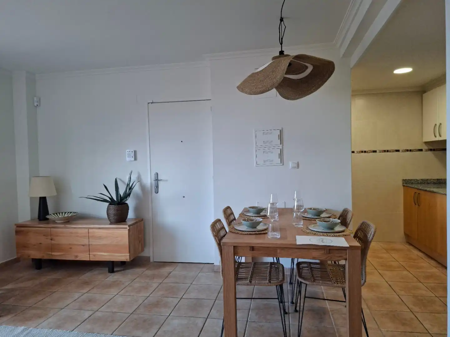 Menjador de Apartament en venda en Pedreguer amb Jardí privat, Terrassa i Internet