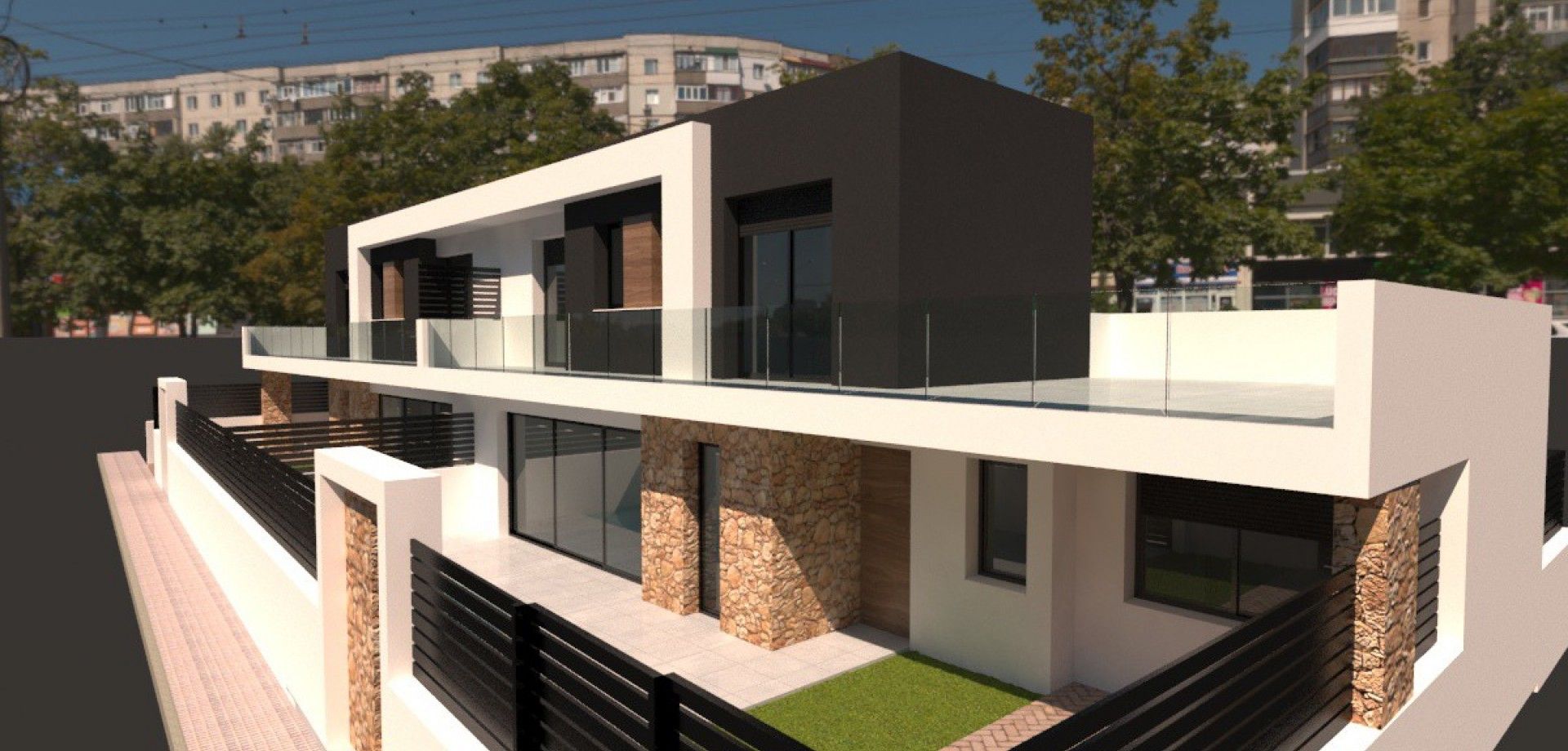 Exterior view of Single-family semi-detached for sale in Los Montesinos  with Swimming Pool
