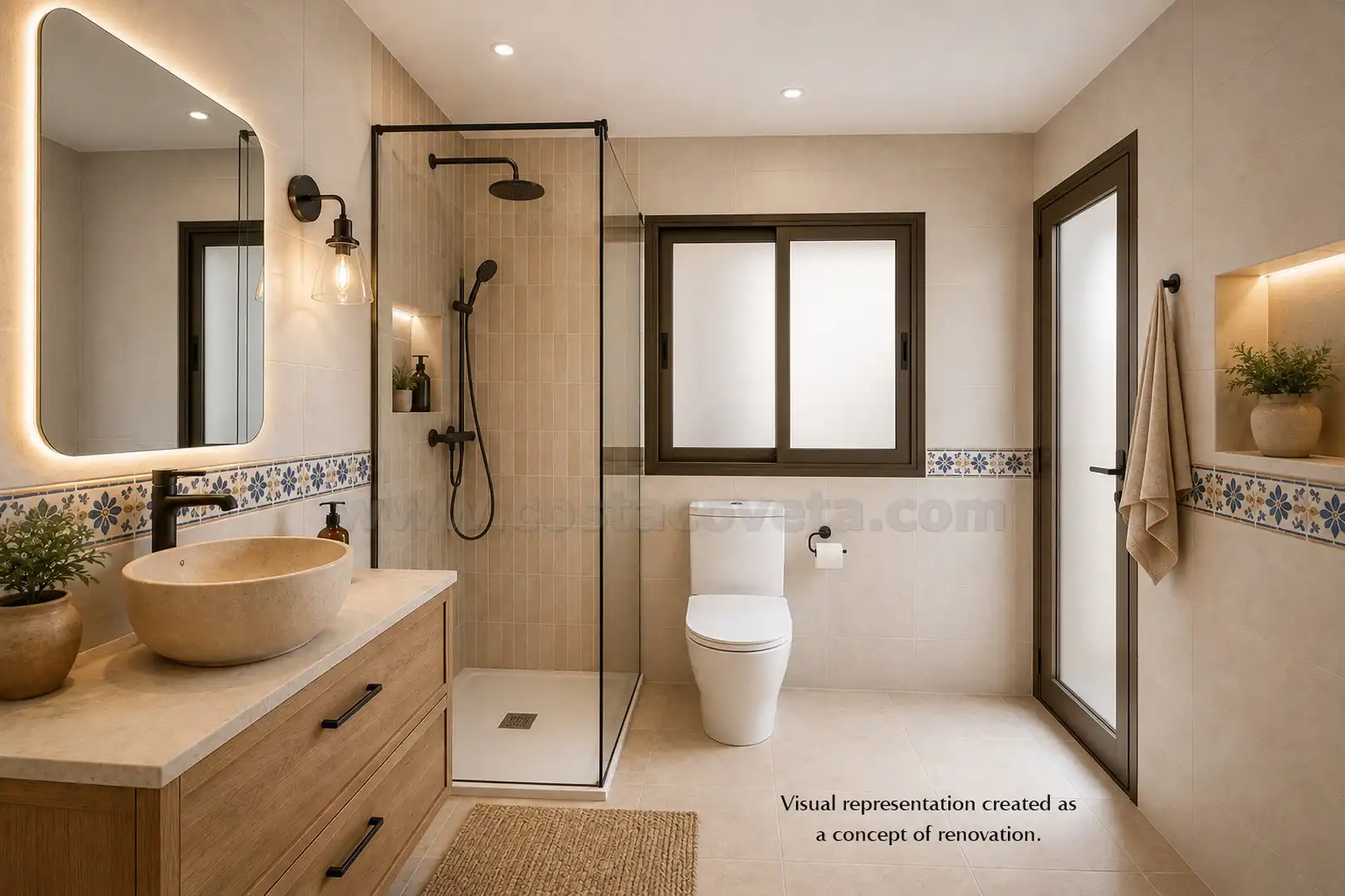 Bany de Apartament en venda en Villajoyosa / La Vila Joiosa amb Terrassa i Balcó
