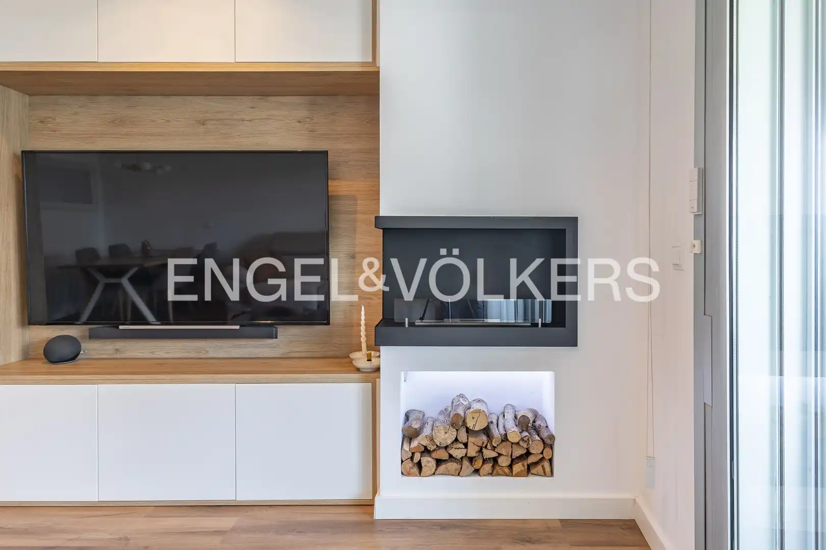 Living room of Flat for sale in Sant Adrià de Besòs  with Air Conditioner, Heating and Parquet flooring
