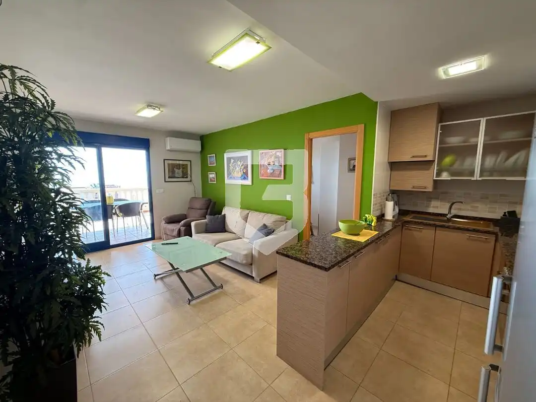 Sala d'estar de Apartament en venda en Moncofa amb Aire condicionat, Jardí privat i Terrassa