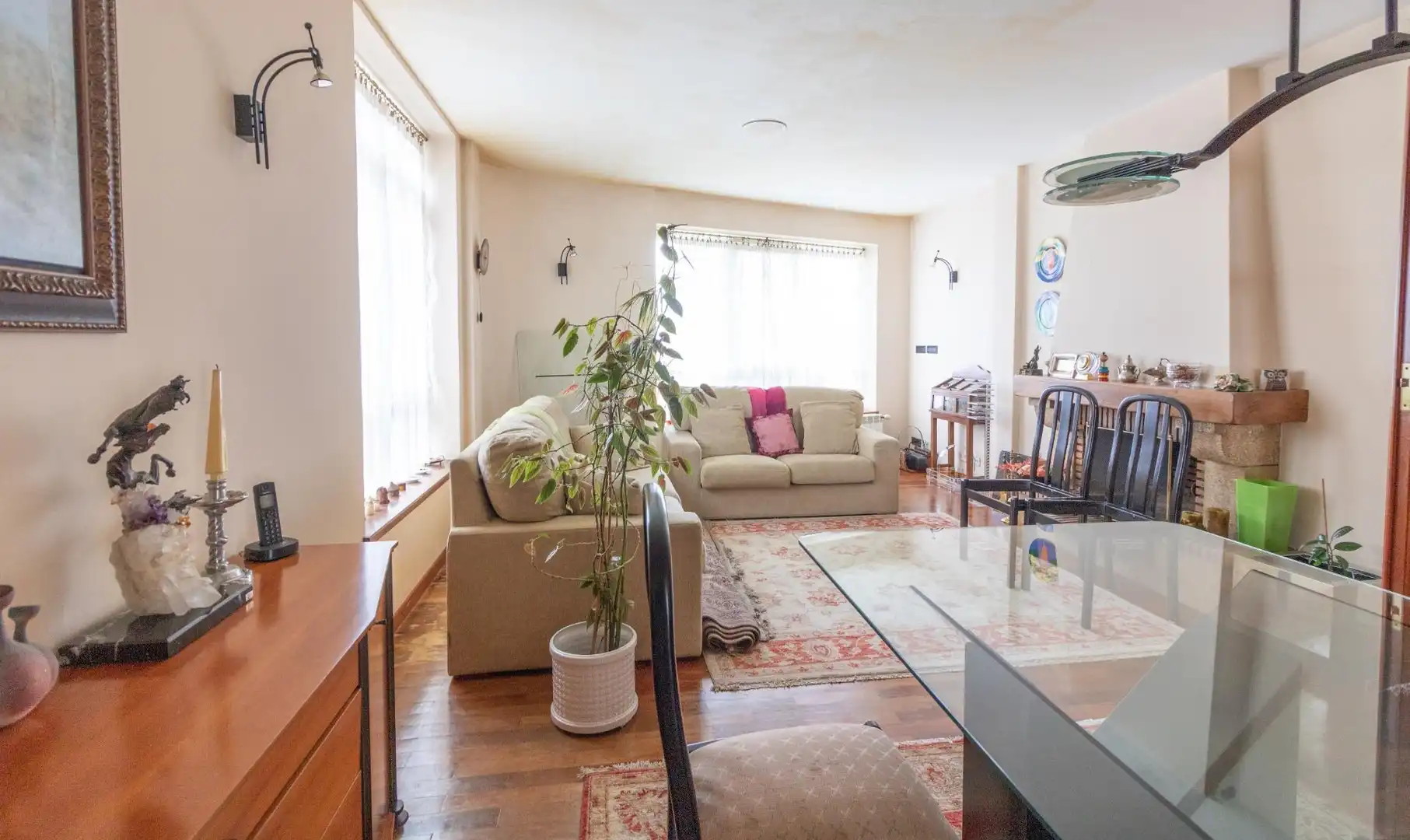 Sala de estar de Casa o chalet en venta en A Coruña Capital  con Jardín privado, Terraza y Trastero