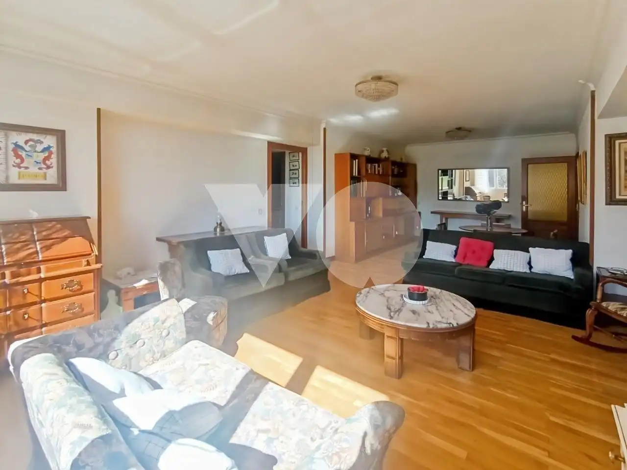 Wohnzimmer von Wohnung zum Verkauf in  Madrid Capital mit Heizung, Parkett und Terrasse