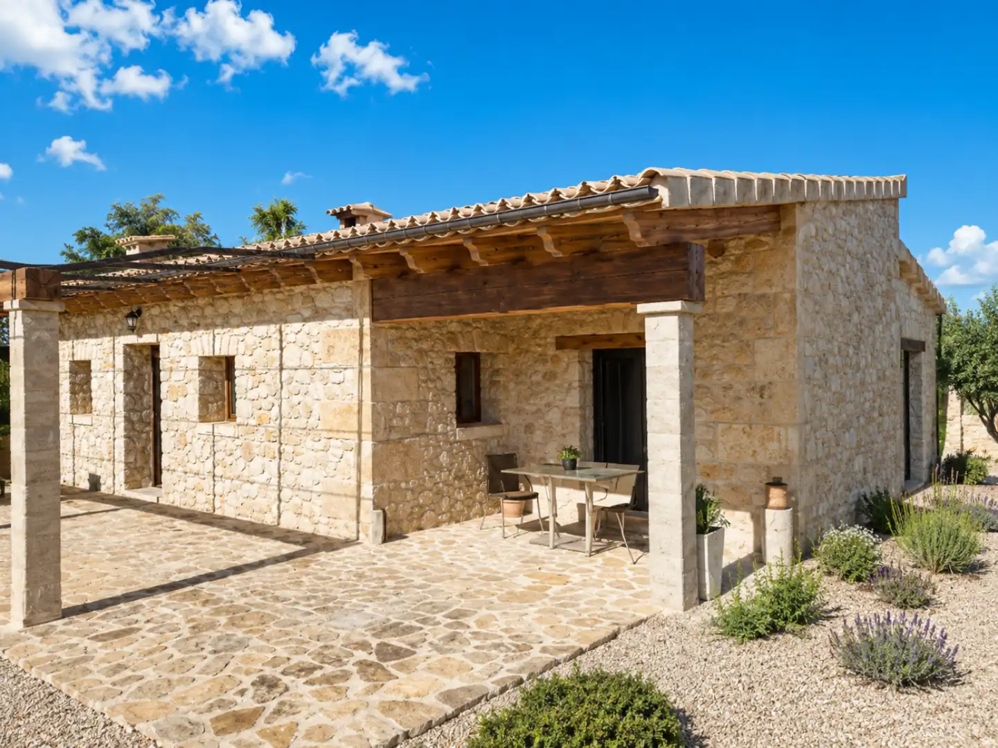 Außenansicht von Haus oder Chalet zur Miete in Lloret de Vistalegre mit Heizung, Privatgarten und Terrasse