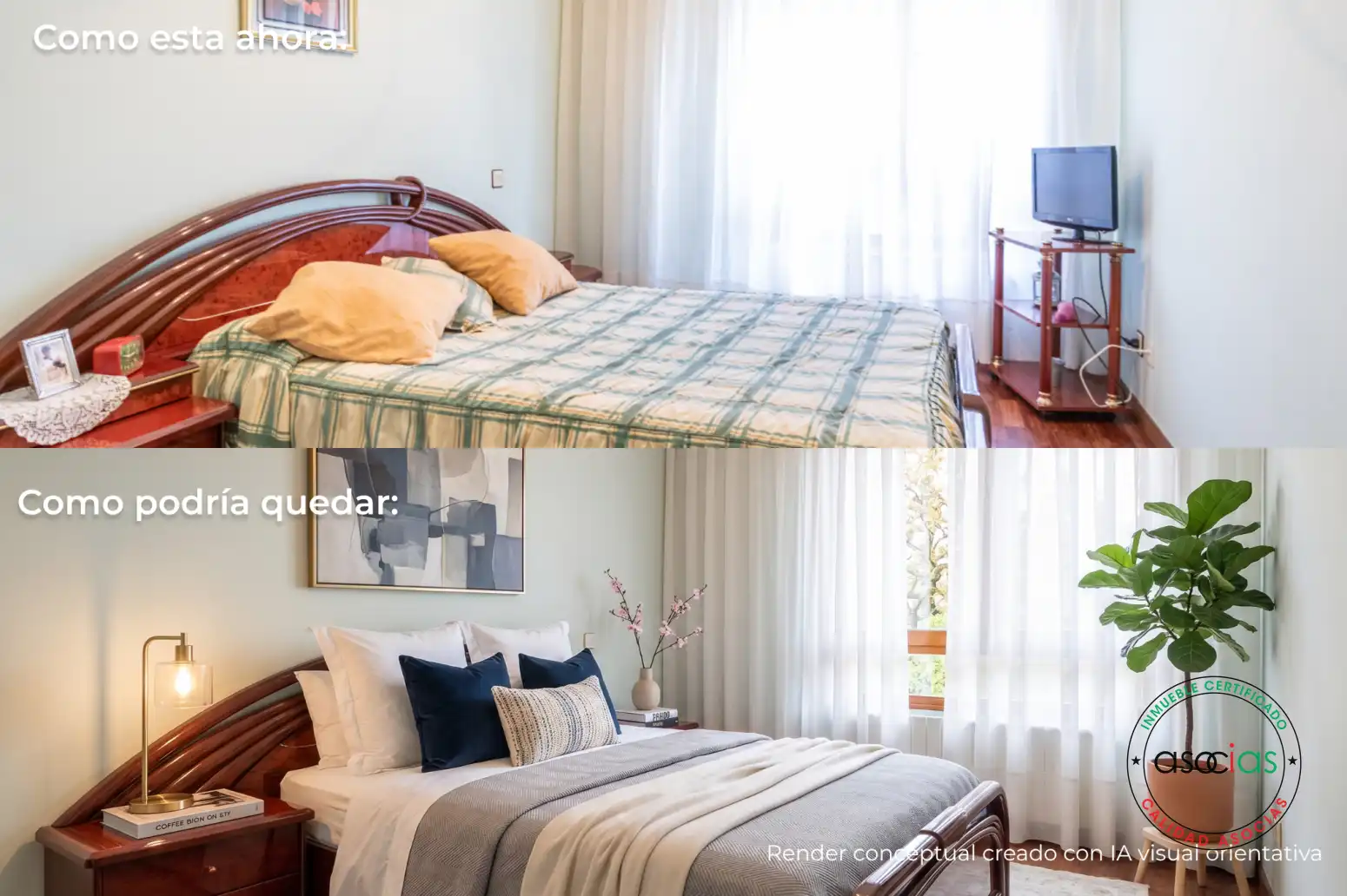 Bedroom of Flat for sale in Teverga  with Heating, Parquet flooring and Terrace