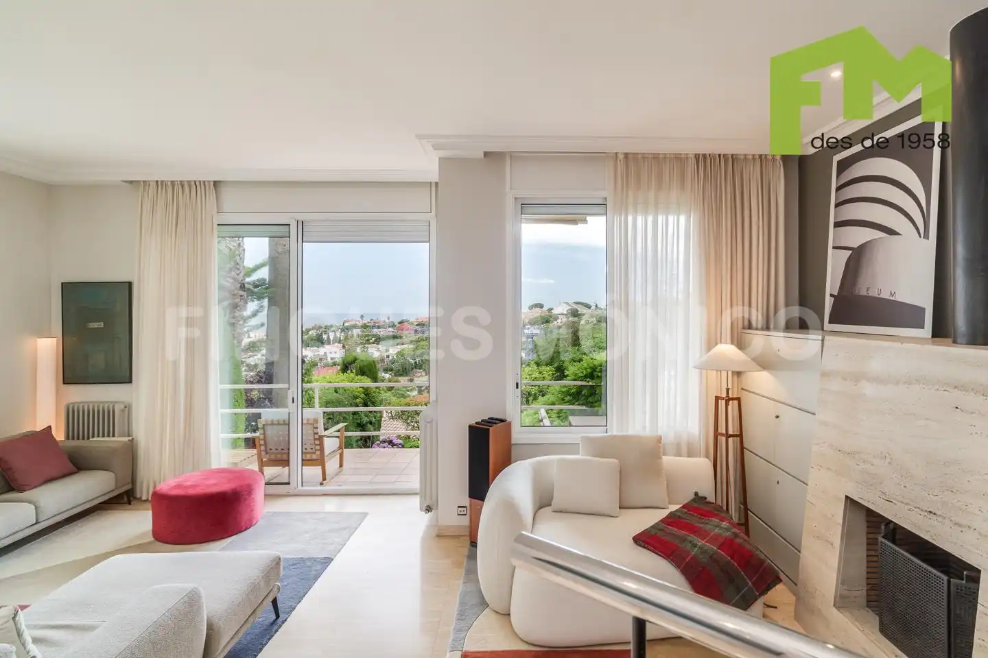 Sala de estar de Casa o chalet en venta en Teià con Calefacción, Jardín privado y Terraza