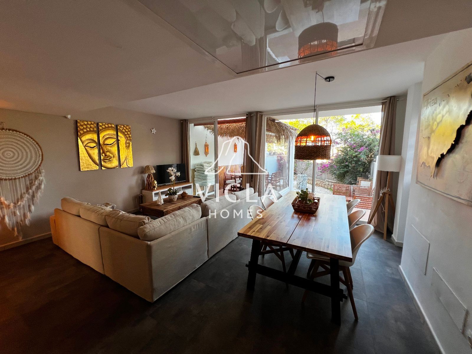 Vista exterior de Casa adosada de lloguer en Sant Josep de sa Talaia amb Aire condicionat, Calefacció i Jardí privat