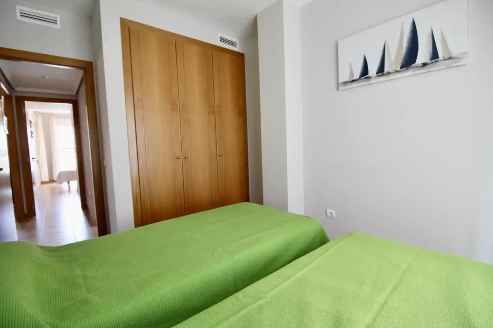 Schlafzimmer von Wohnung zur Miete in Dénia mit Klimaanlage, Schwimmbad und Balkon